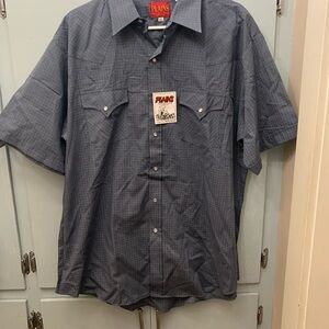 Western Wear Pearl Snap Blue Men's Shirt